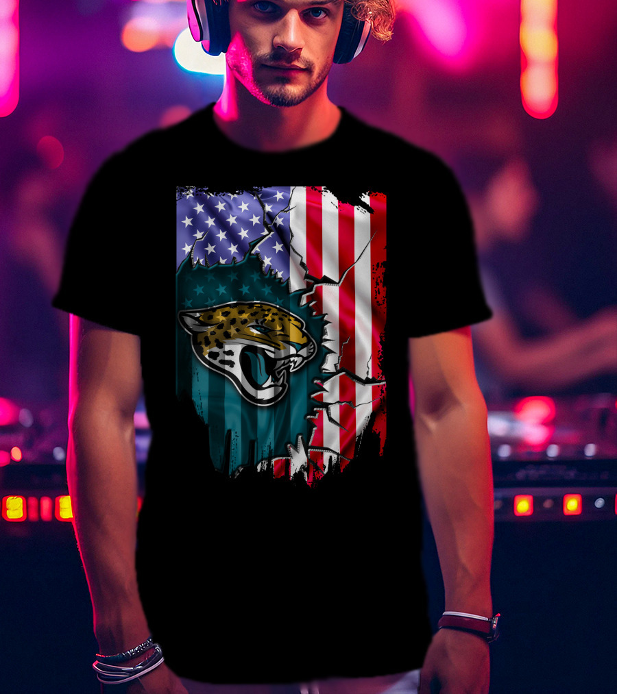 American Flag Jacksonville Jaguars T-Shirt