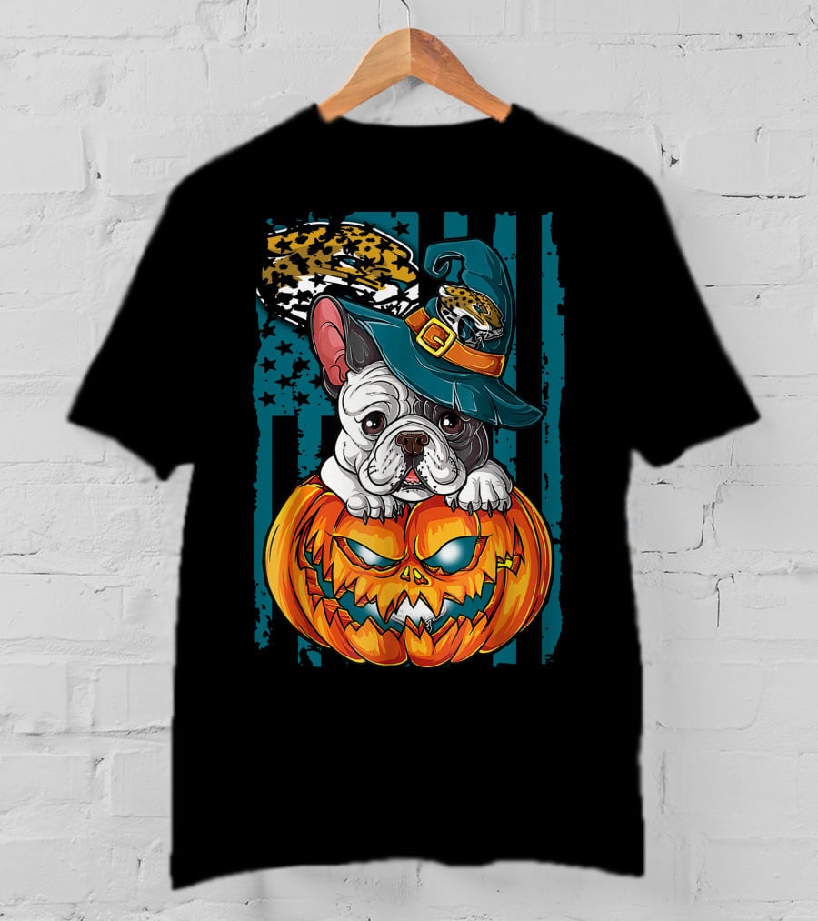 Hlw Bulldog Halloween Pumpkin Jacksonville Jaguars Hat T-Shirt
