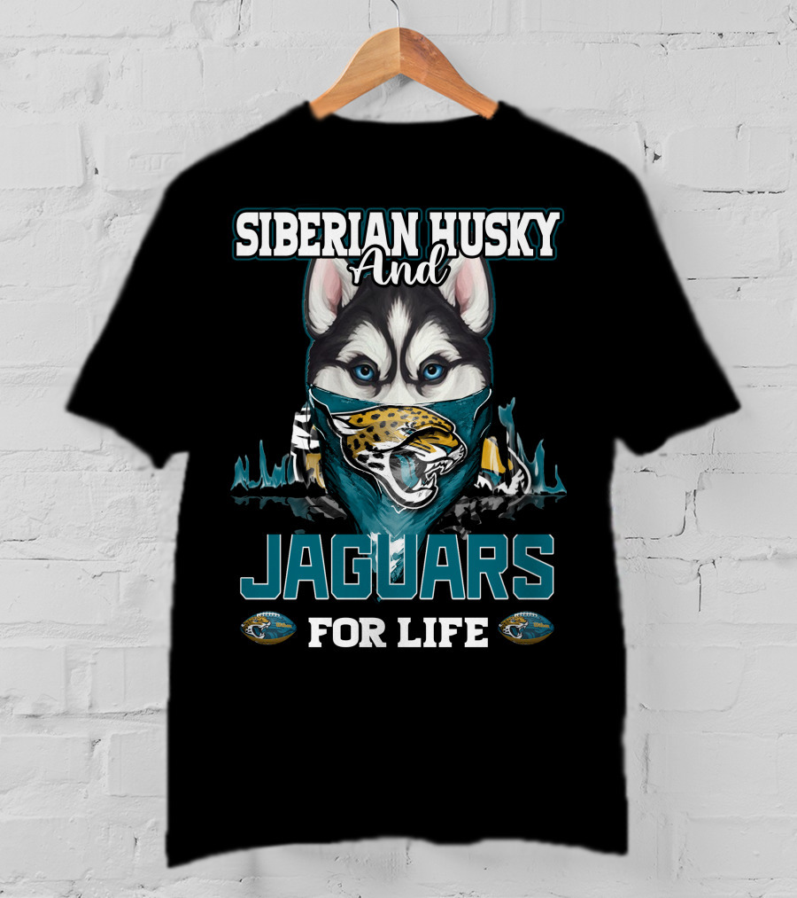 Siberian Husky And Jaguars For Life T-Shirt