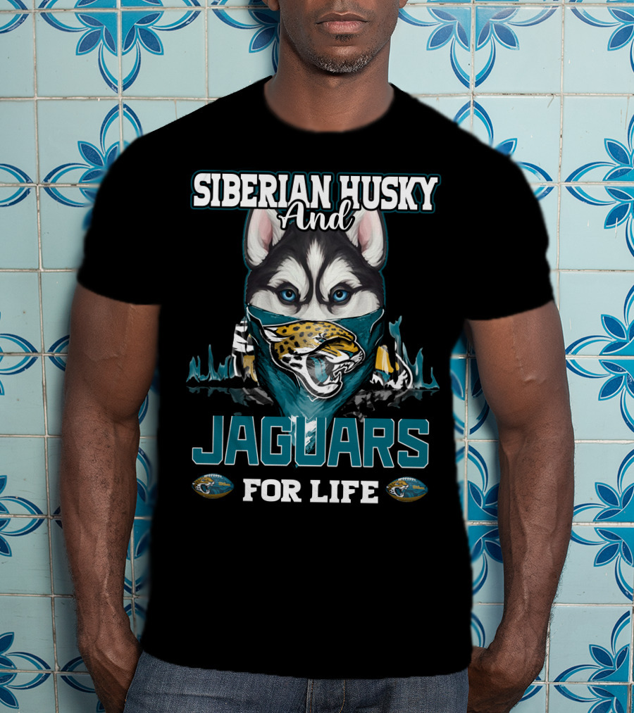 Siberian Husky And Jaguars For Life T-Shirt