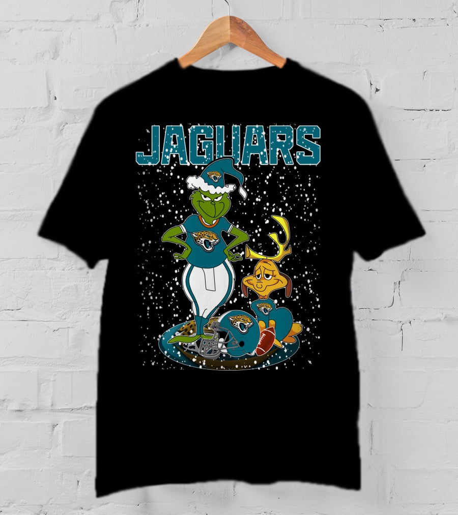 Grinchxmas Jaguars Christmas Jacksonville Football Grinch And Max T-Shirt