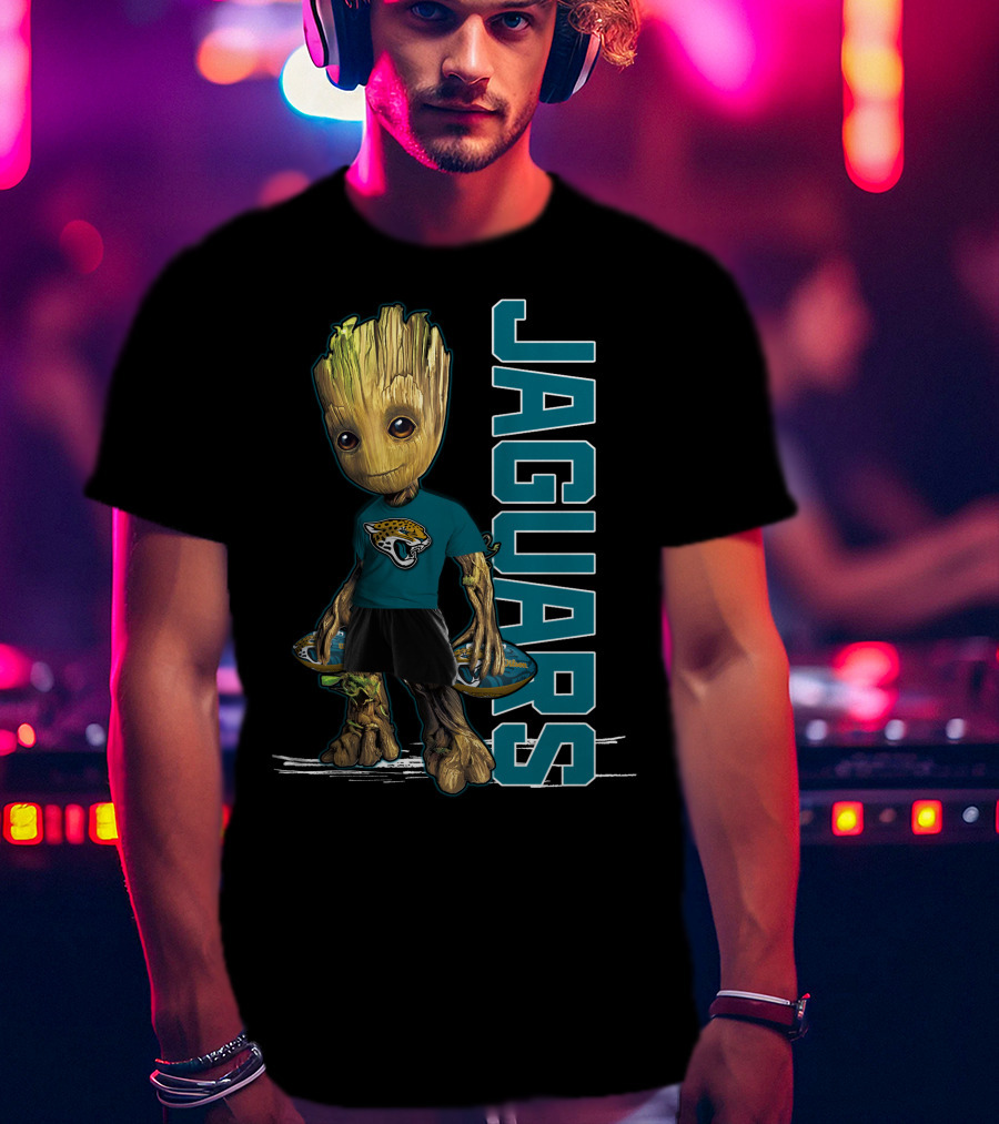 Groot Jacksonville Jaguars Fan Character Football T-Shirt
