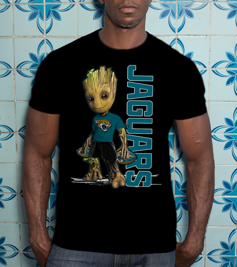 Groot Jacksonville Jaguars Fan Character Football T-Shirt