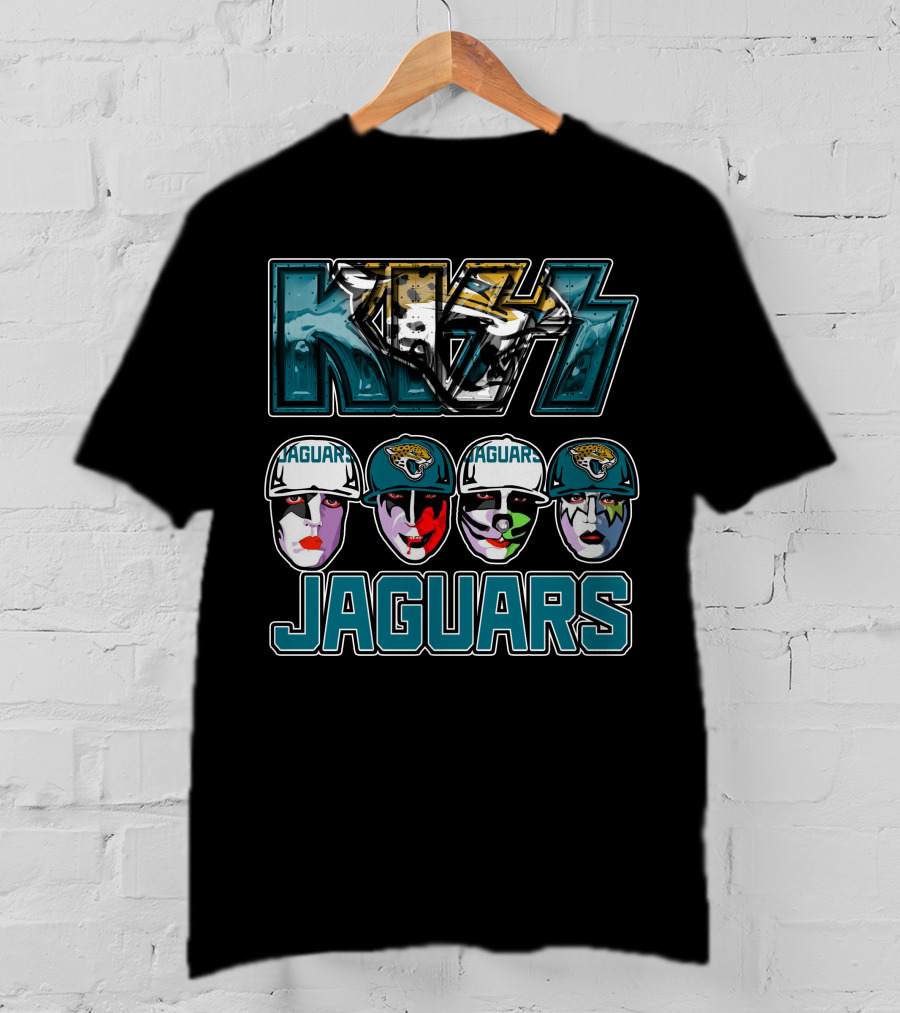 Kiss Jacksonville Jaguars Jaguars Rock Band Faces T-Shirt