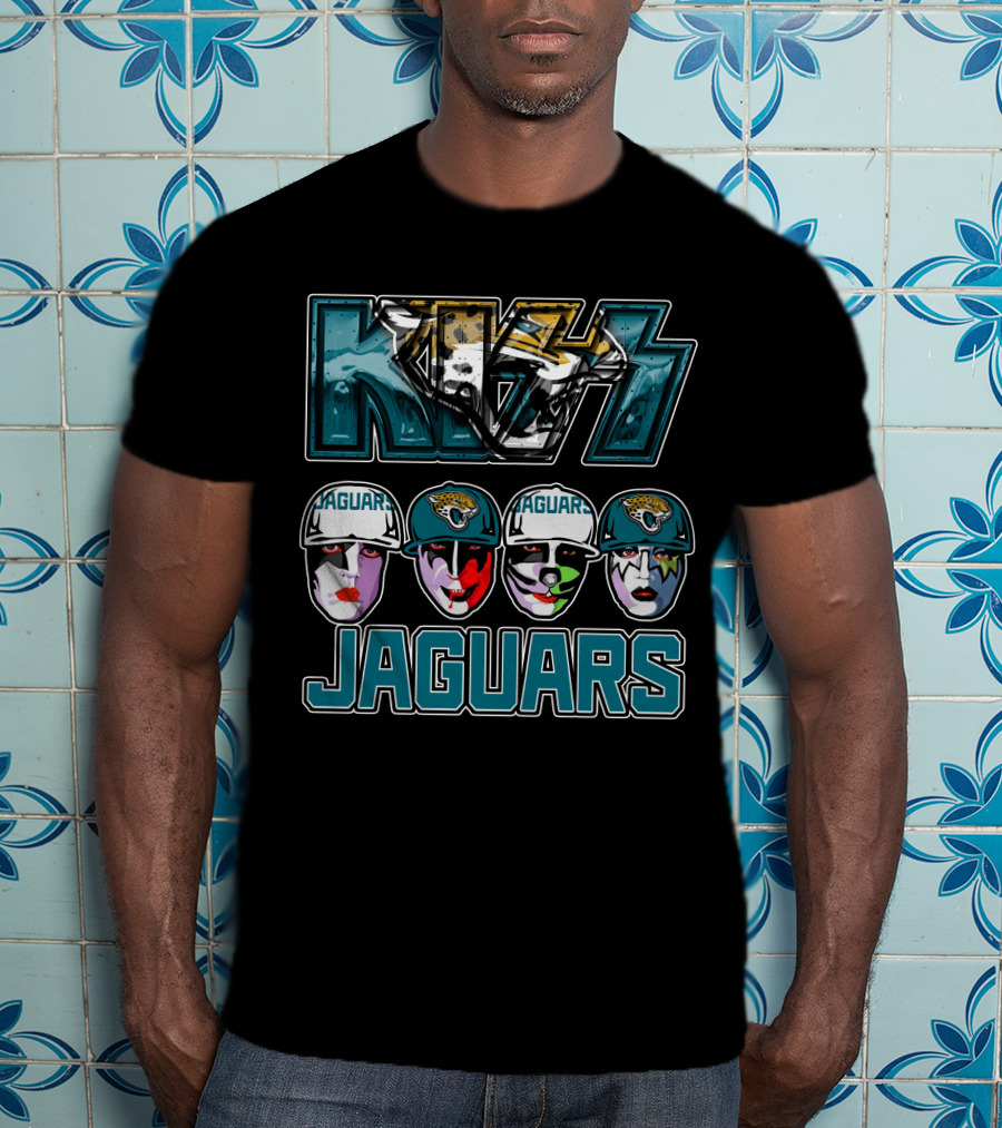 Kiss Jacksonville Jaguars Jaguars Rock Band Faces T-Shirt