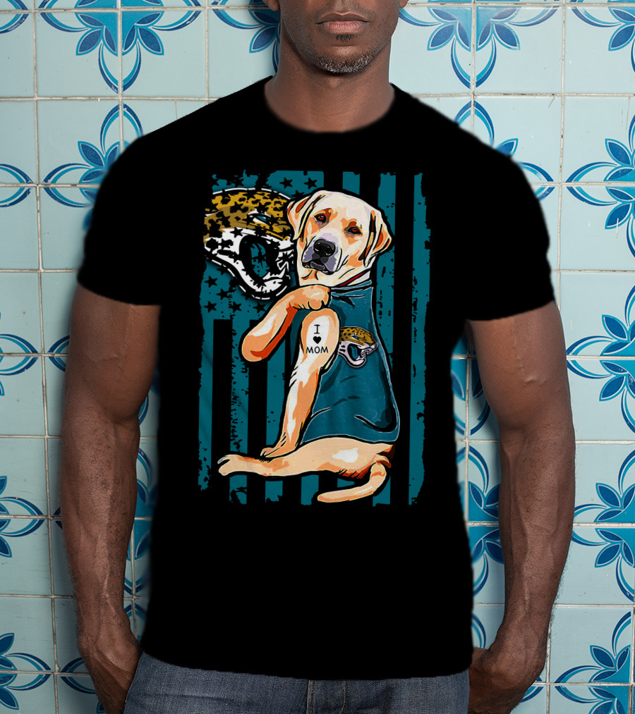 Labrador Retriever I Mom Jacksonville Jaguars Fan T-Shirt