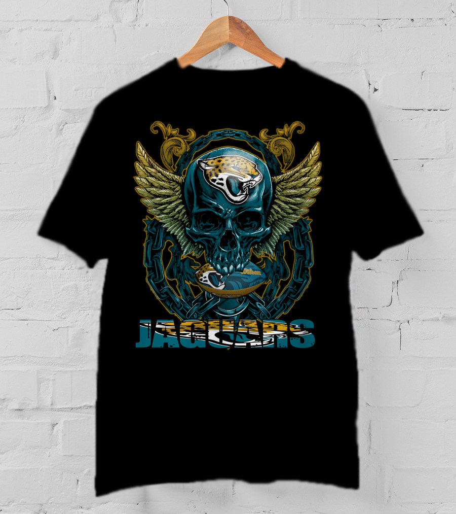 Jacksonville Jaguars Winged Skull T-Shirt