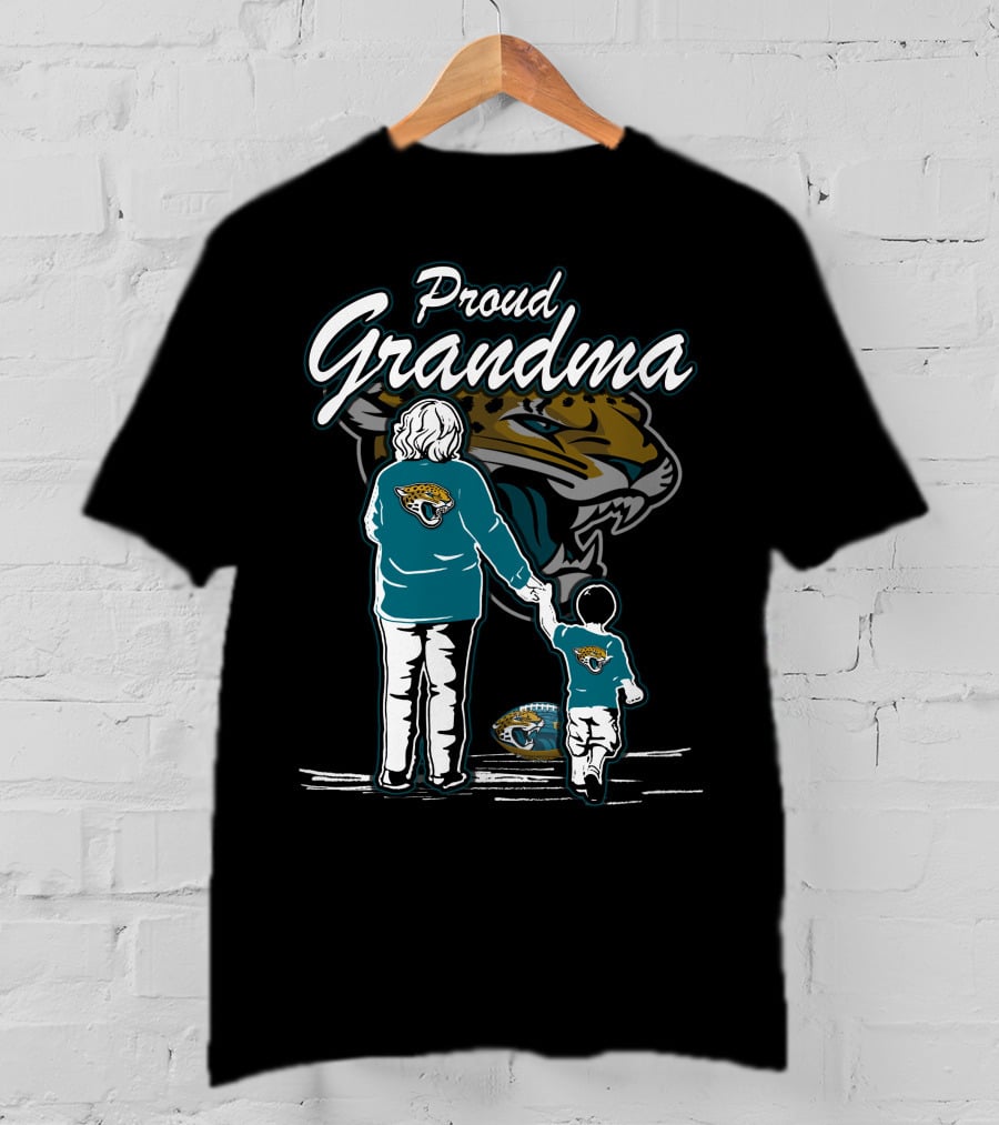 Proud Grandma Jacksonville Jaguars Fan With Grandchild T-Shirt