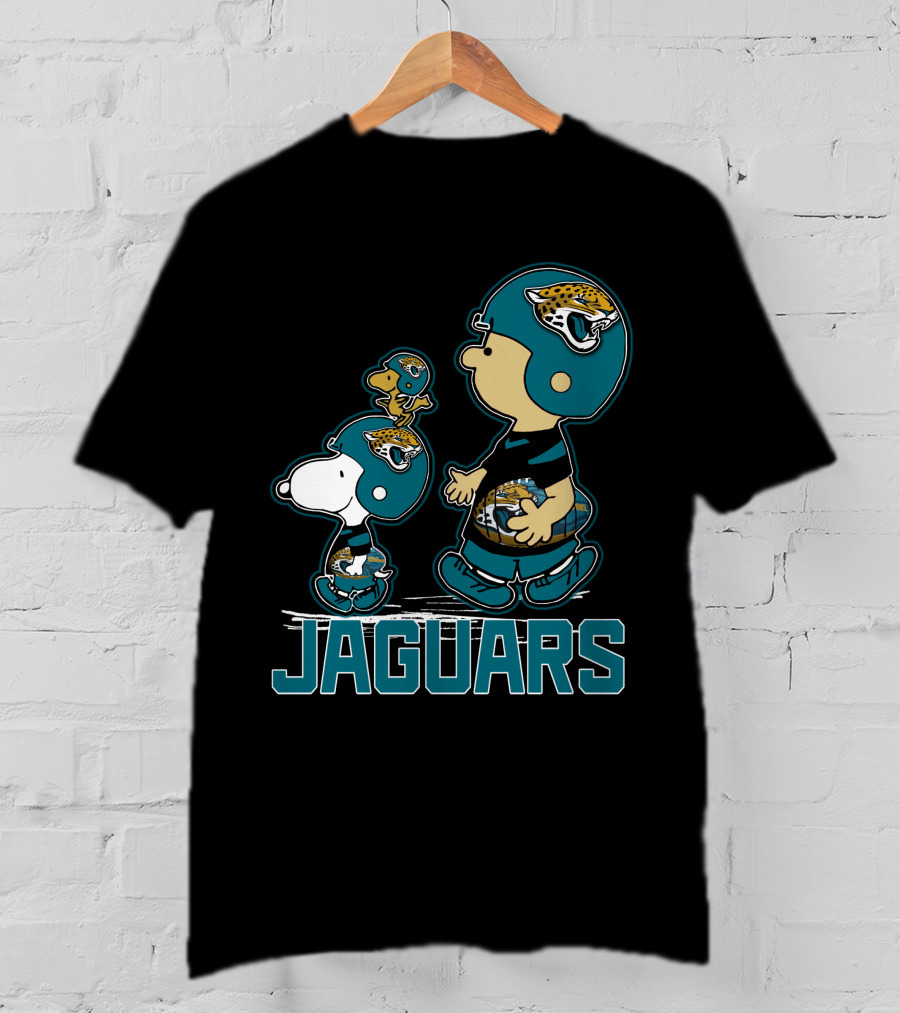 Snpfootball Jaguars Peanuts Characters Jacksonville Jaguars T-Shirt