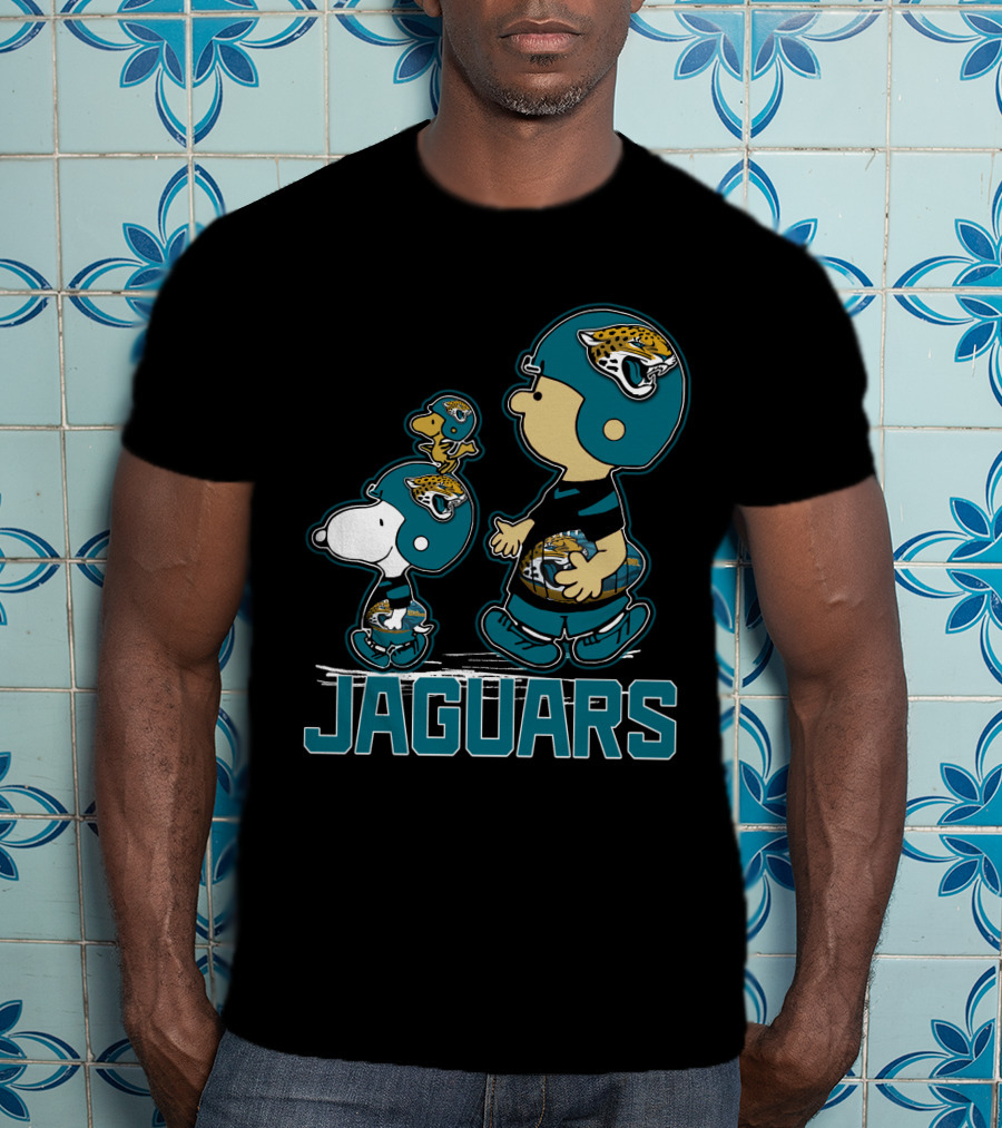 Snpfootball Jaguars Peanuts Characters Jacksonville Jaguars T-Shirt