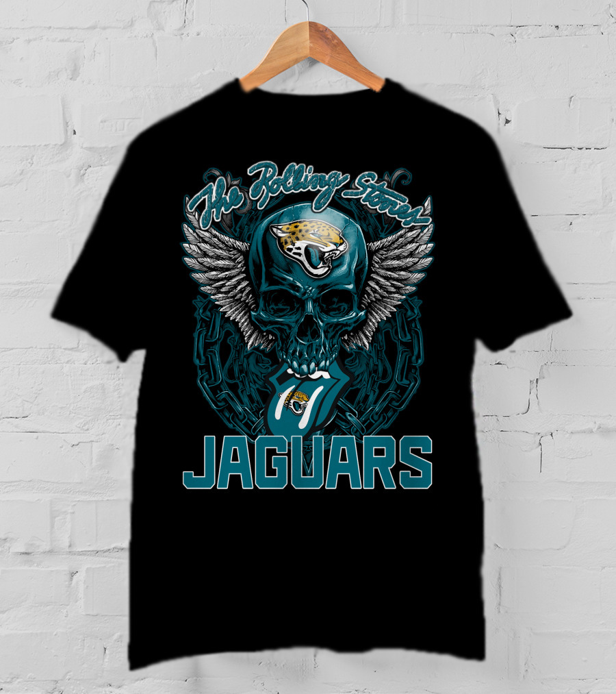 The Rolling Stones Jaguars Skull With Wings And Tongue T-Shirt