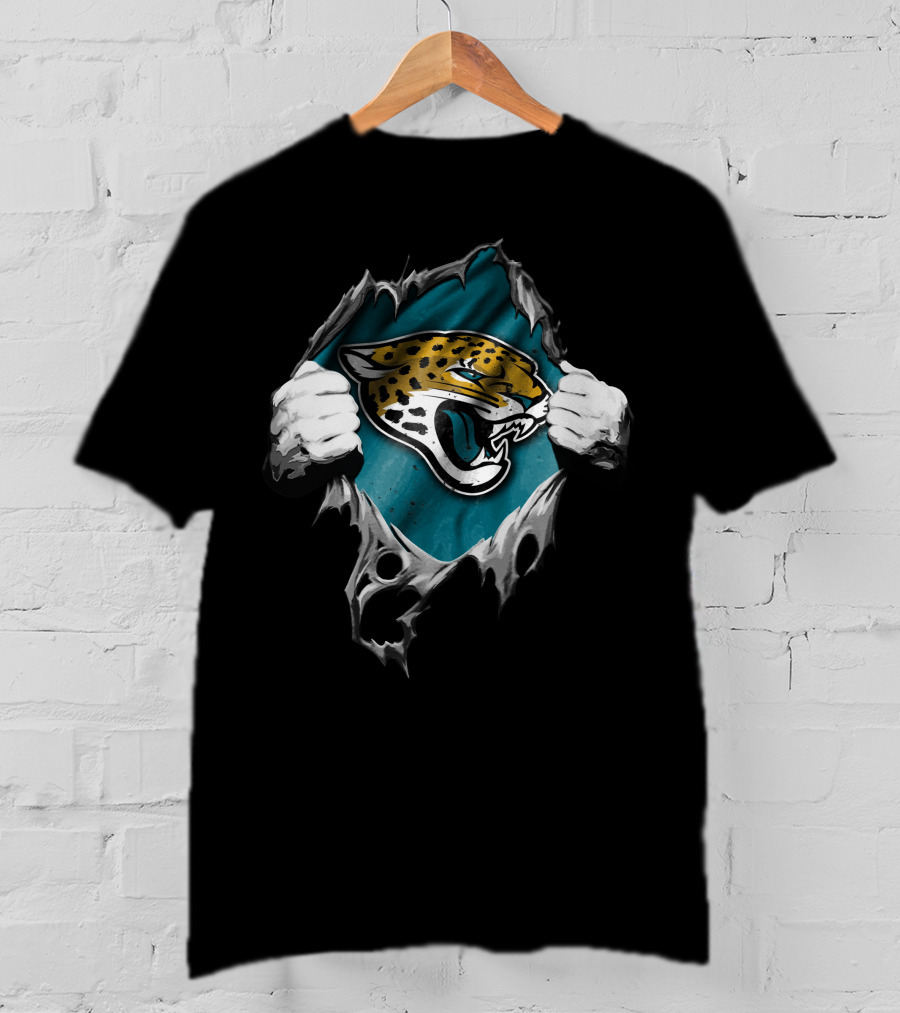 Torn Jacksonville Jaguars Ripped Jaguar T-Shirt