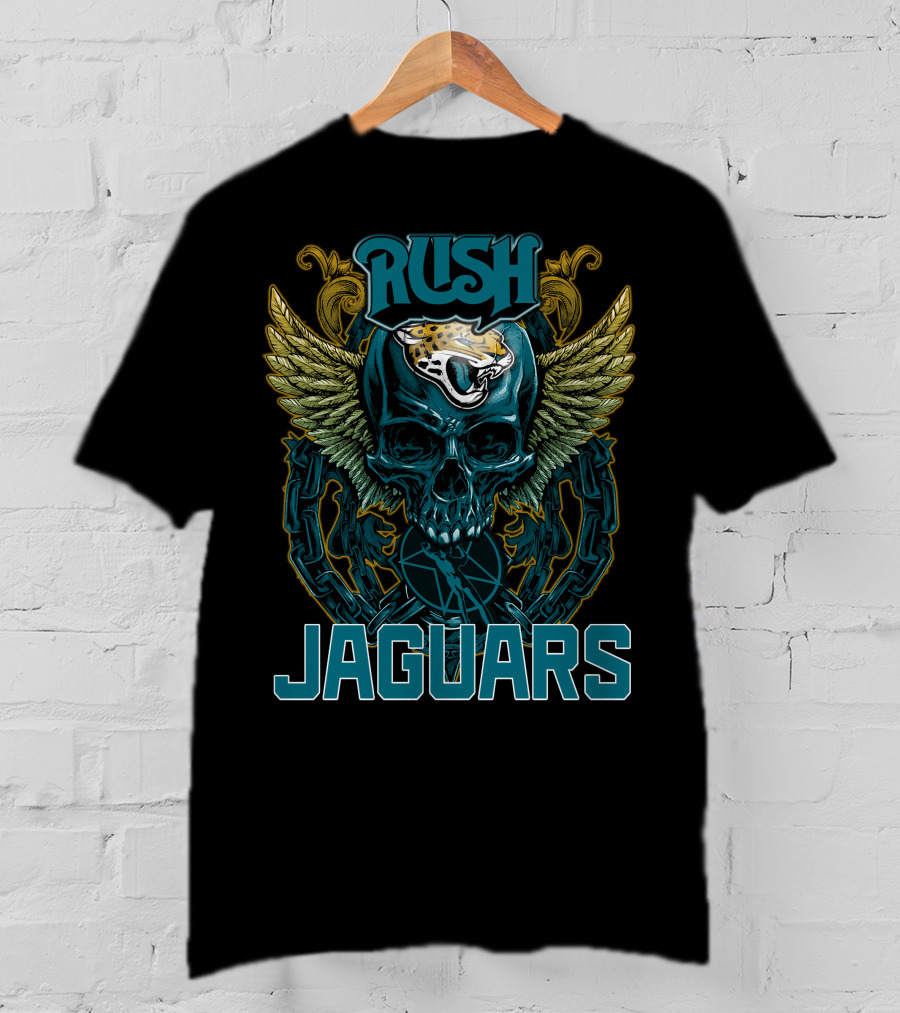 Rush Jacksonville Jaguars Skull Winged T-Shirt