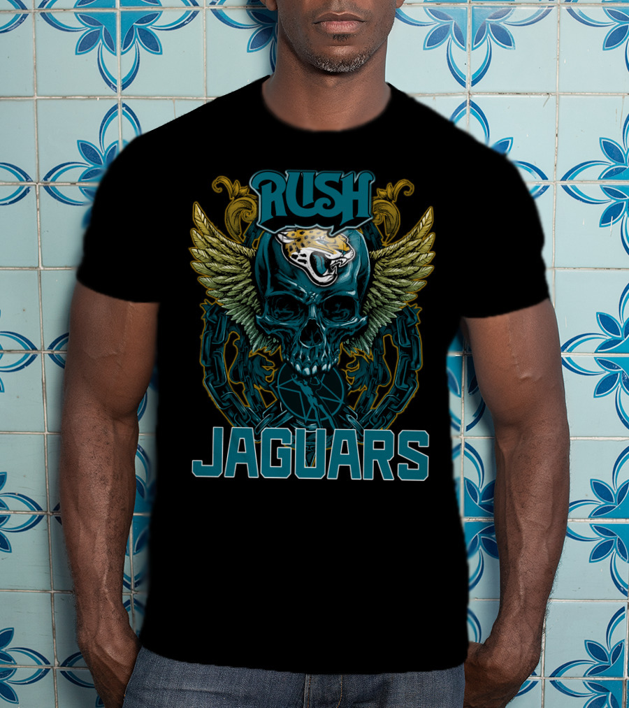 Rush Jacksonville Jaguars Skull Winged T-Shirt