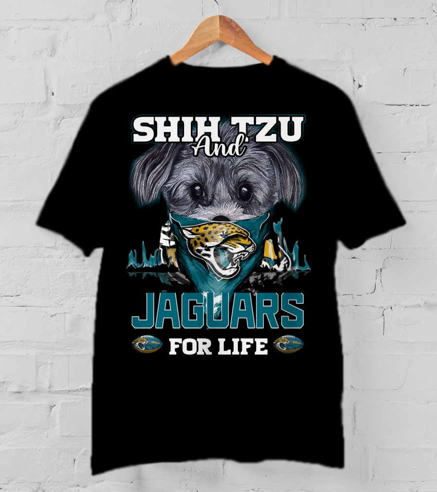 Shih Tzu And Jaguars For Life T-Shirt