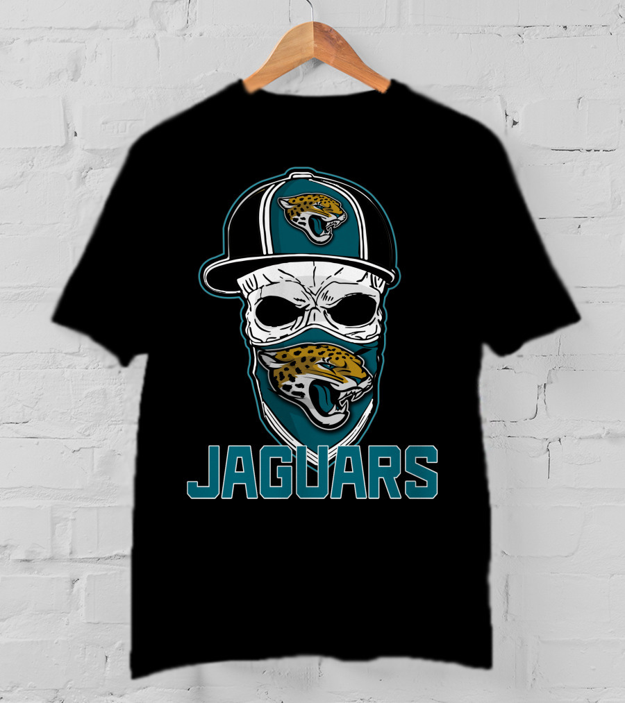 Jacksonville Jaguars Skull Bandana Hat T-Shirt