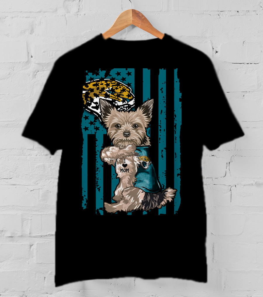 I Heart Mom Yorkshire Terrier Jacksonville Jaguars T-Shirt