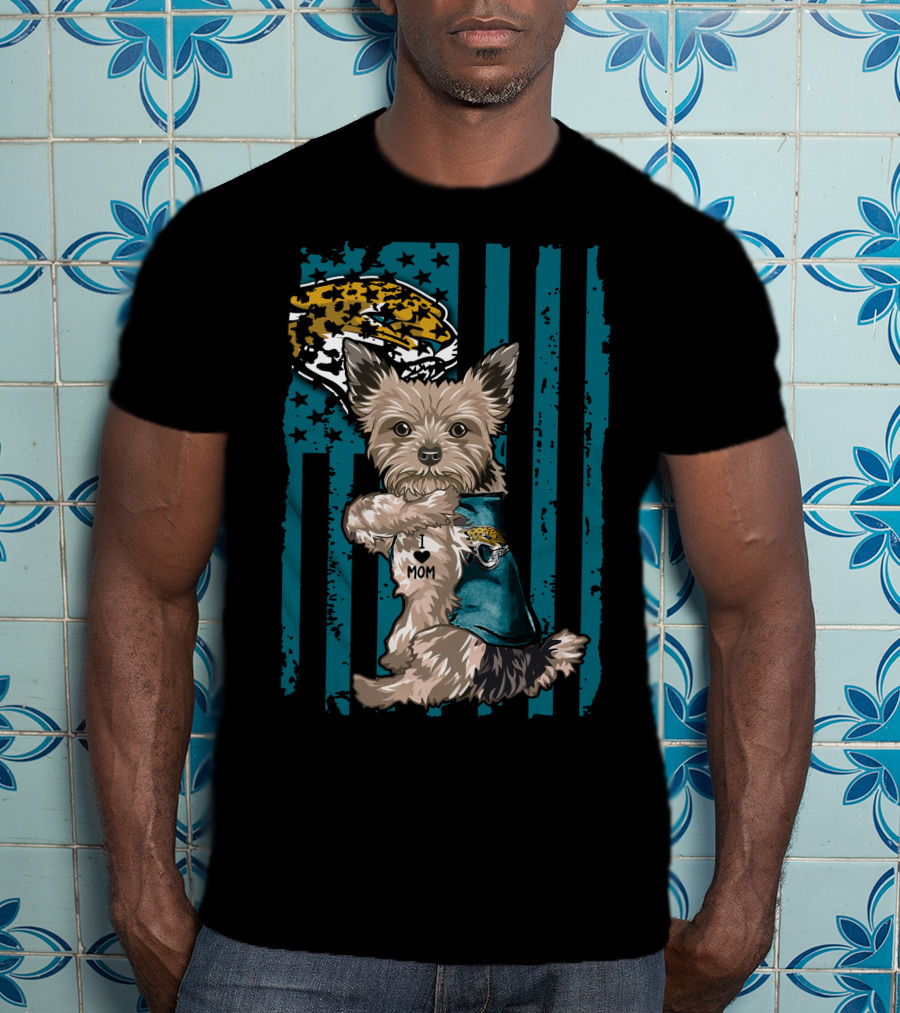 I Heart Mom Yorkshire Terrier Jacksonville Jaguars T-Shirt