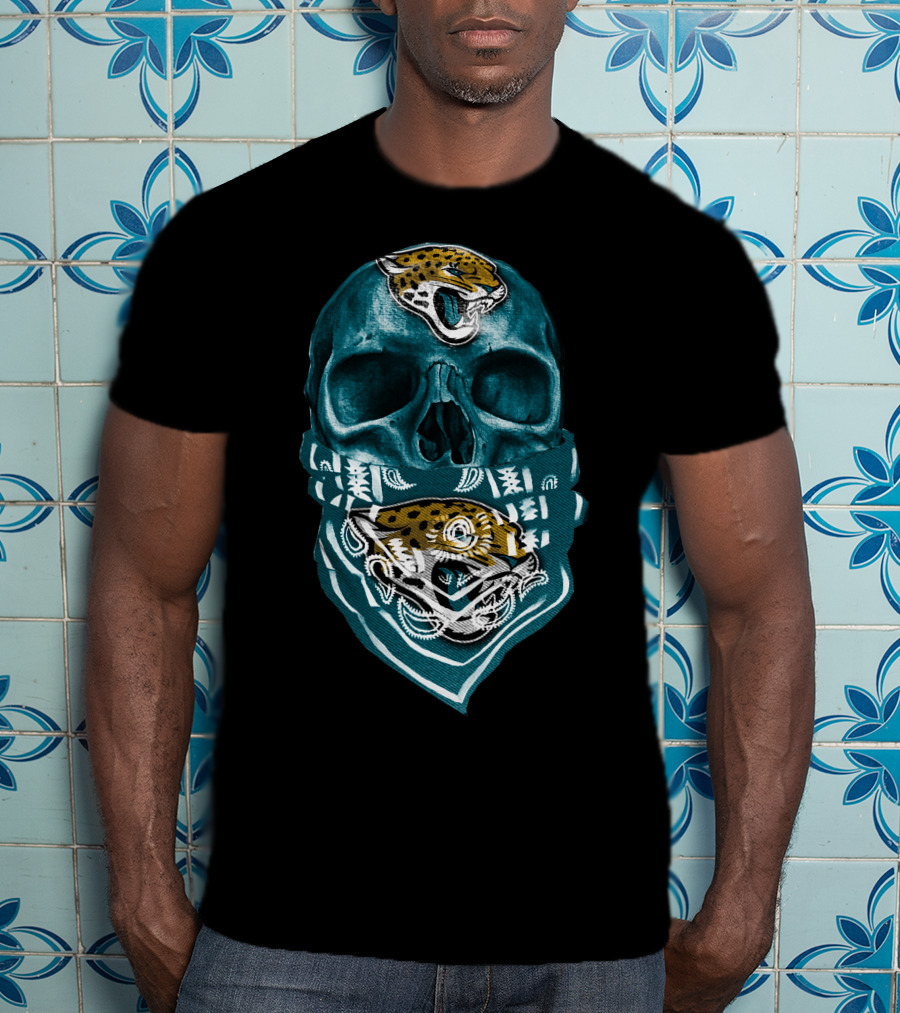 Skull Jacksonville Jaguars Bandana T-Shirt