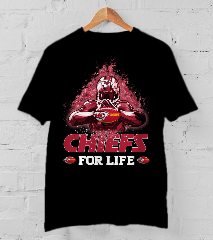 Chiefs For Life Kansas City Chiefs Football Player T-Shirt