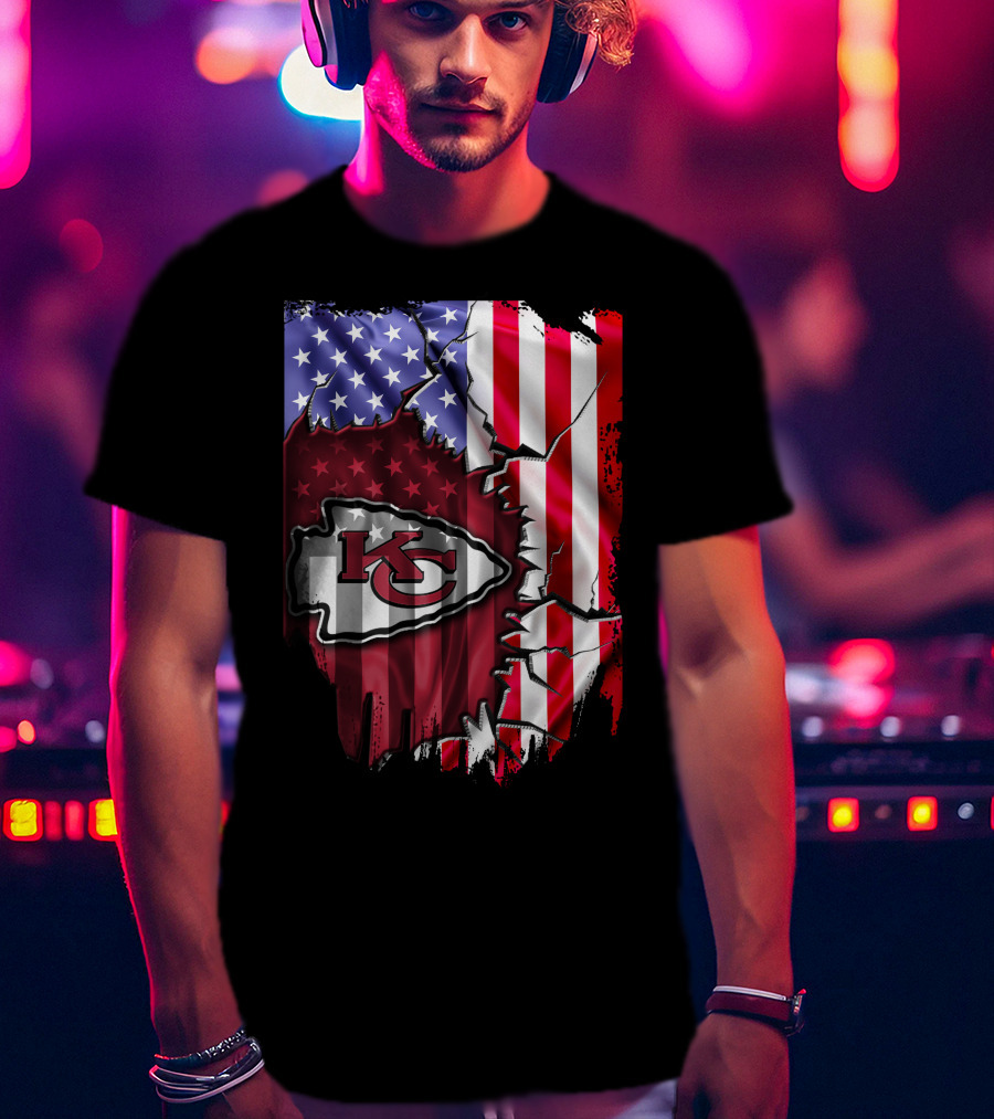 Kansas City Chiefs American Flag T-Shirt