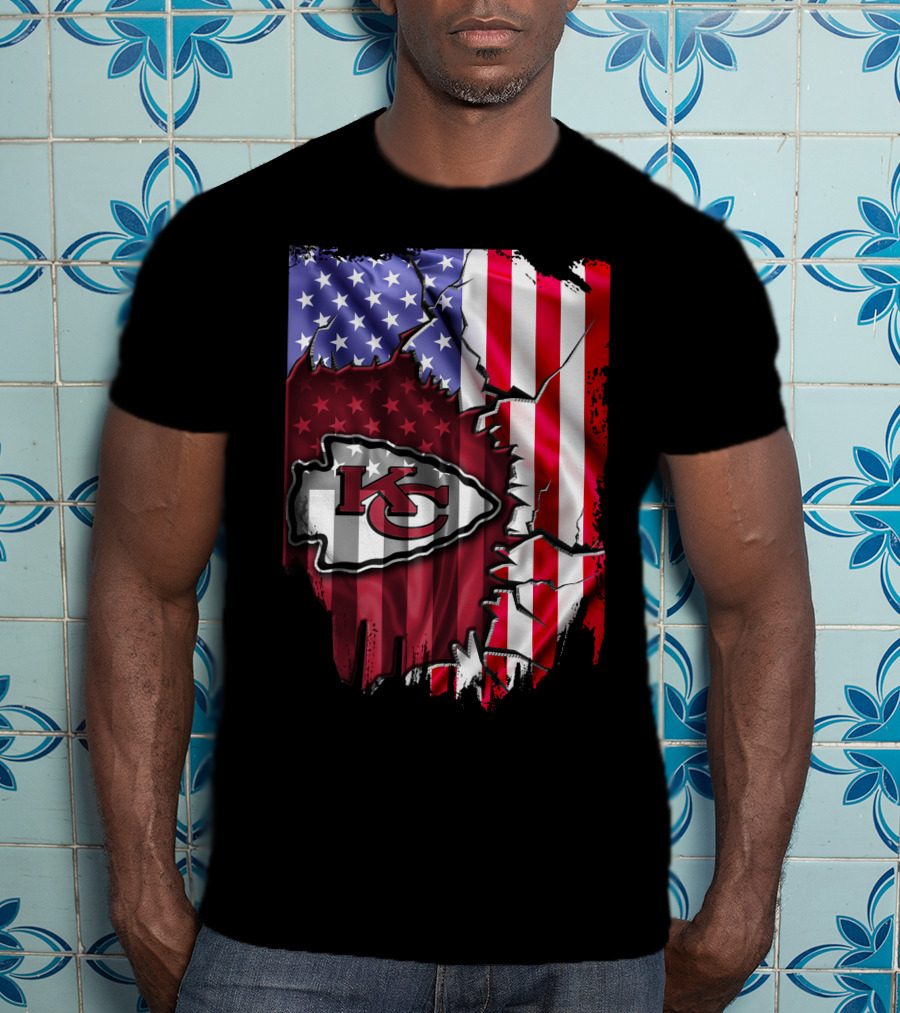 Kansas City Chiefs American Flag T-Shirt