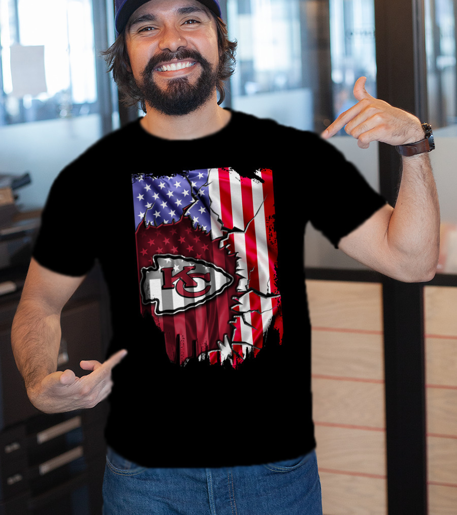 Kansas City Chiefs American Flag T-Shirt