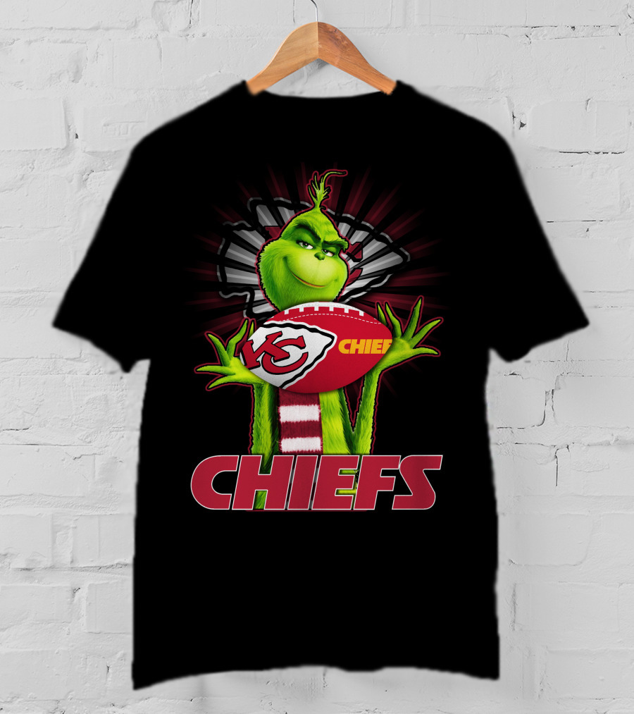 Grinch Kansas City Chiefs Football Mashup T-Shirt