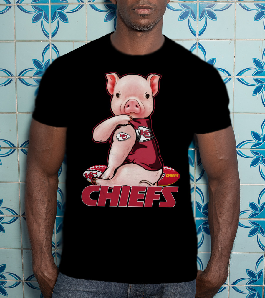 Kansas City Chiefs Pig Cute Mascot Fan T-Shirt