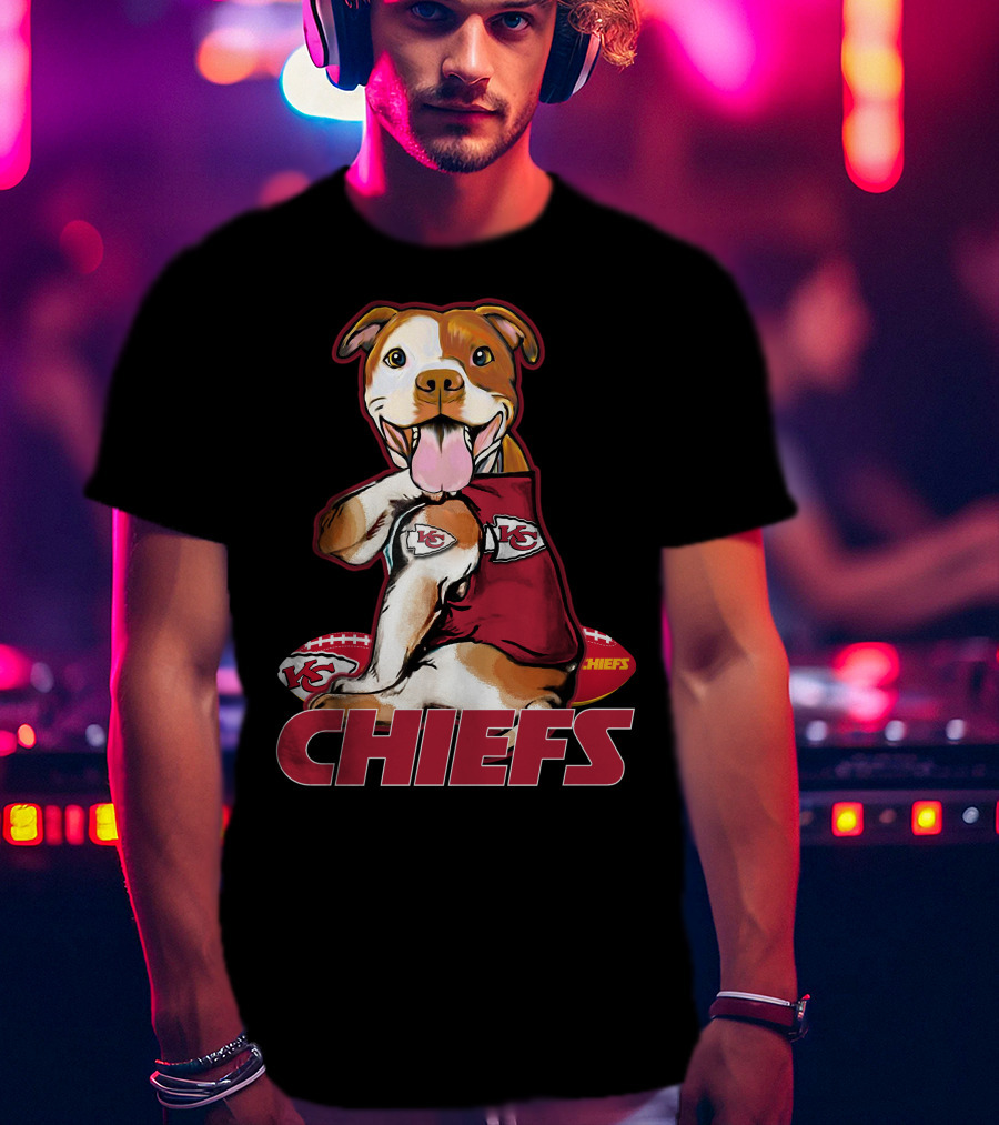Kansas City Chiefs Pitbull Football Dog Chiefs T-Shirt