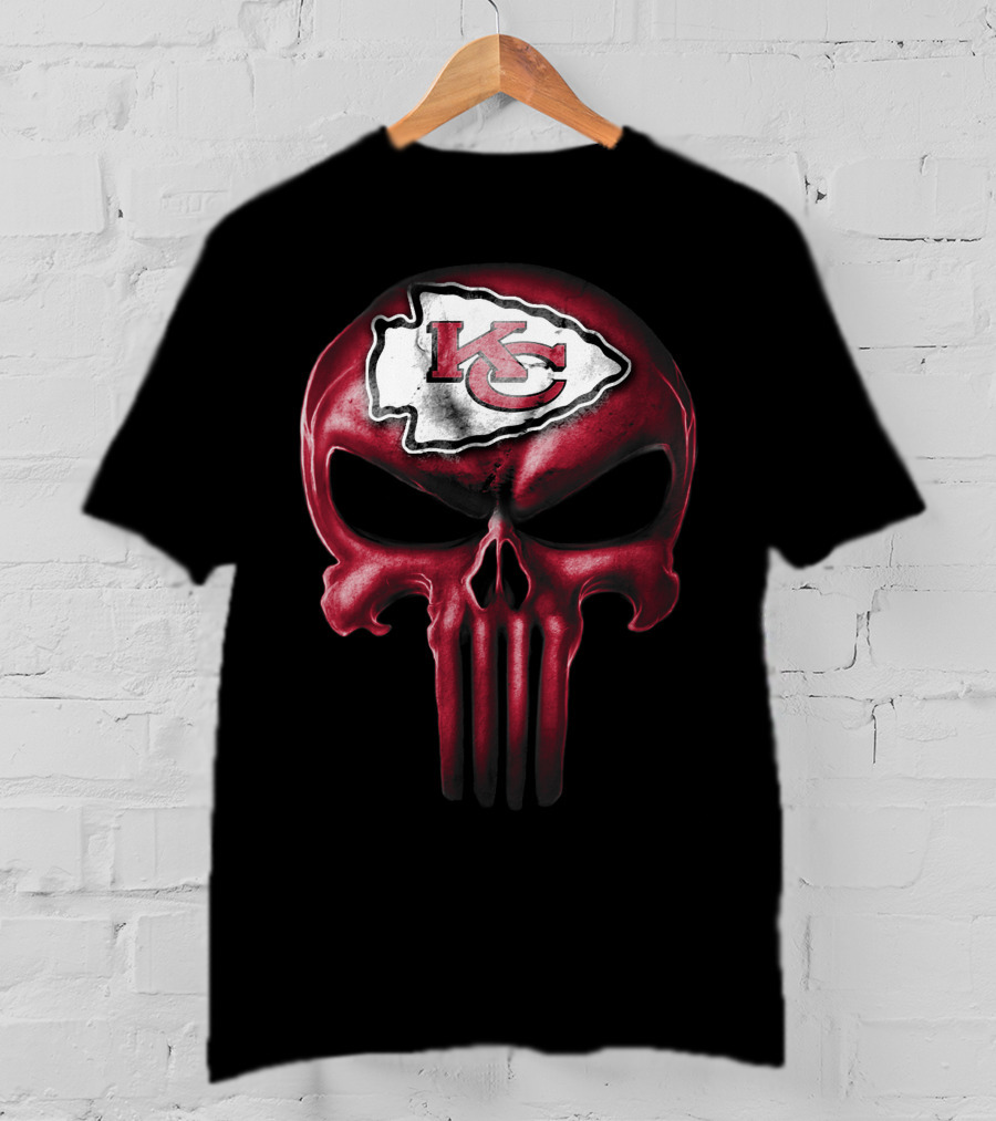 Kansas City Chiefs Skull T-Shirt