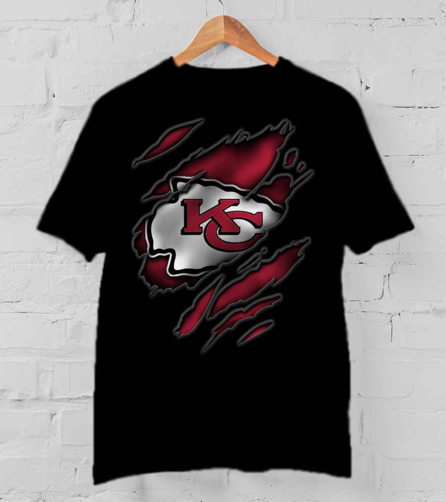 Torn KC Chiefs Ripped T-Shirt