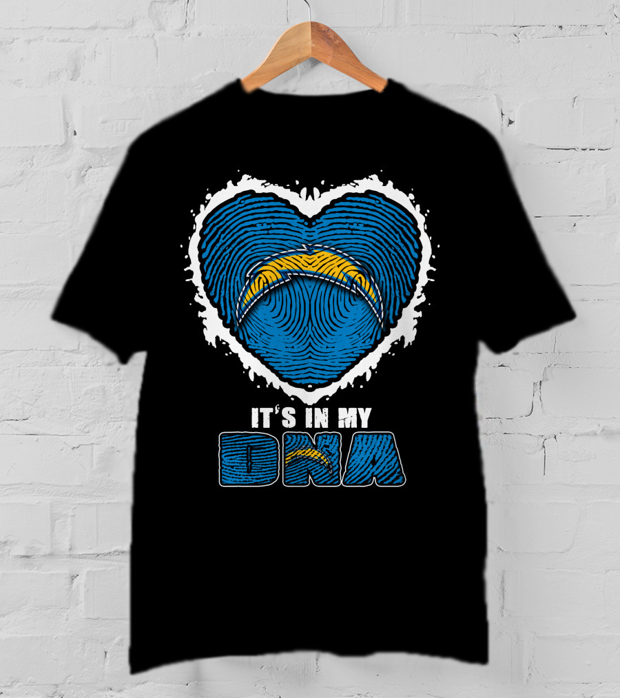 It's In My DNA Los Angeles Chargers Heartprint T-Shirt