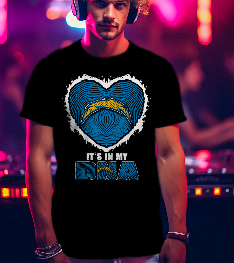 It's In My DNA Los Angeles Chargers Heartprint T-Shirt