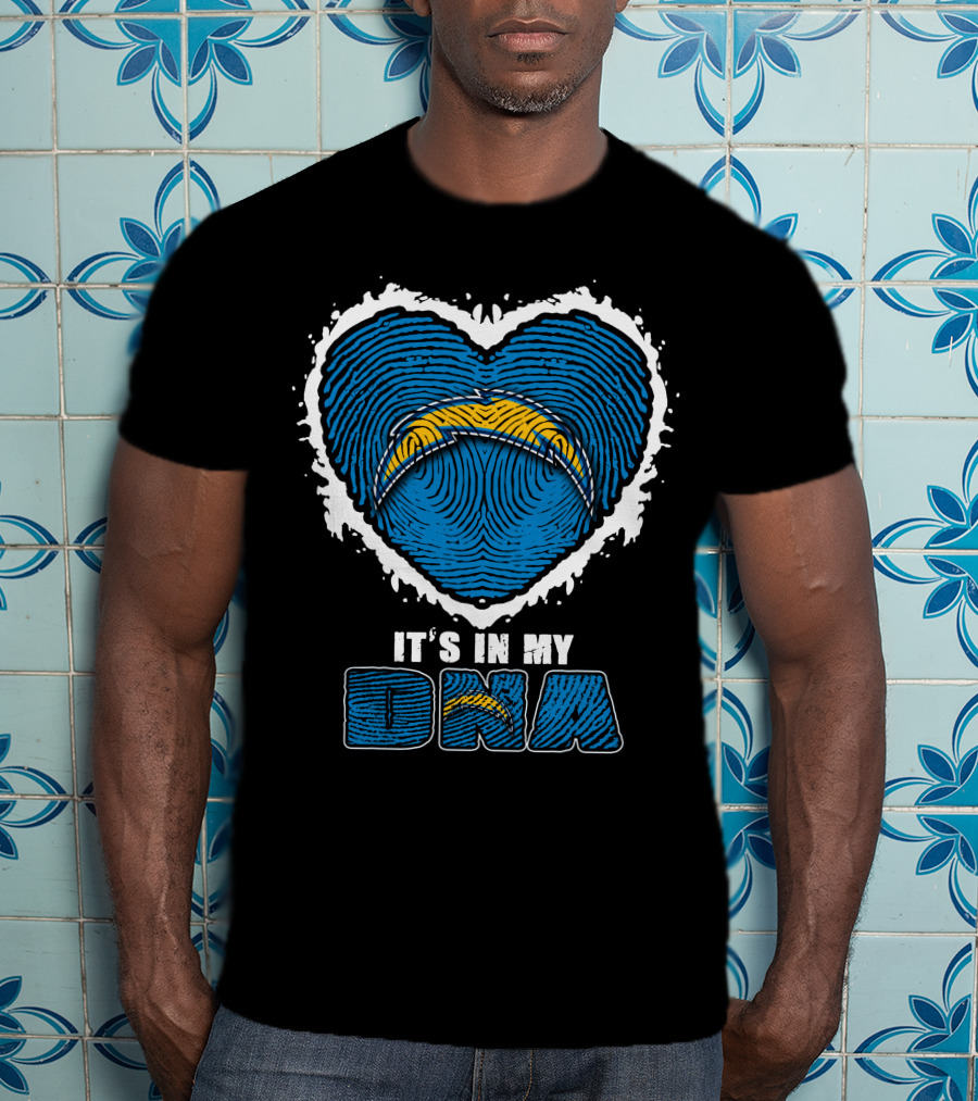 It's In My DNA Los Angeles Chargers Heartprint T-Shirt