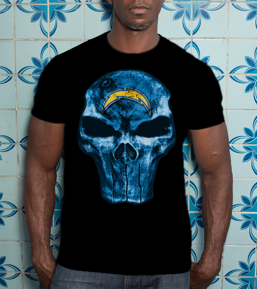 Los Angeles Chargers Skull Bolt T-Shirt