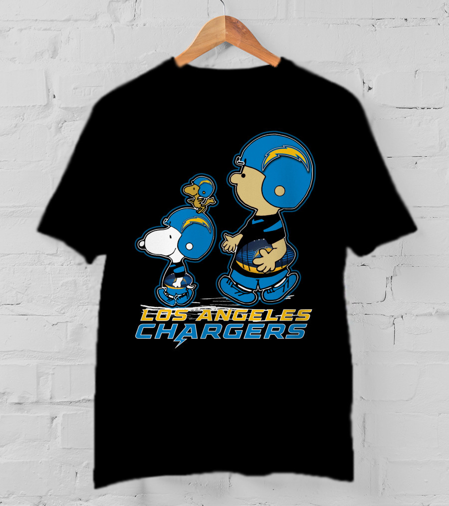 Snpfootball Los Angeles Chargers Peanuts Characters T-Shirt