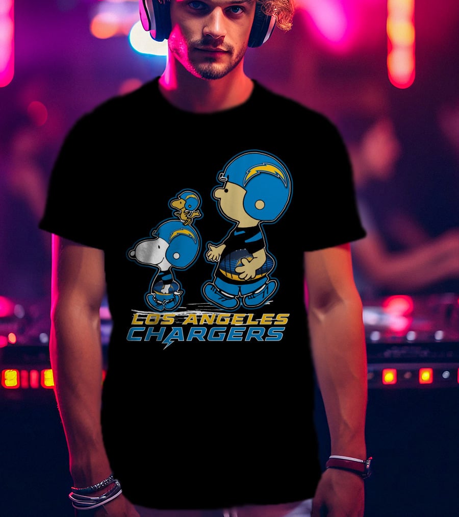 Snpfootball Los Angeles Chargers Peanuts Characters T-Shirt
