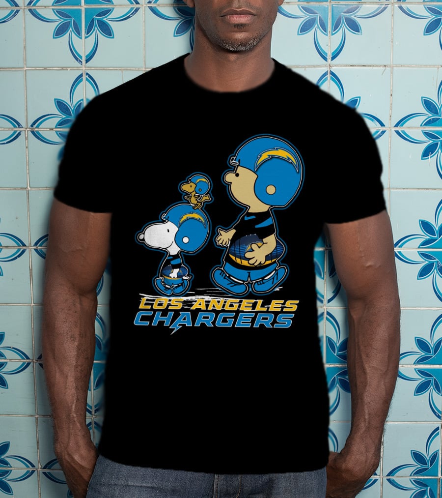 Snpfootball Los Angeles Chargers Peanuts Characters T-Shirt