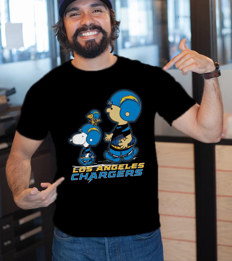 Snpfootball Los Angeles Chargers Peanuts Characters T-Shirt