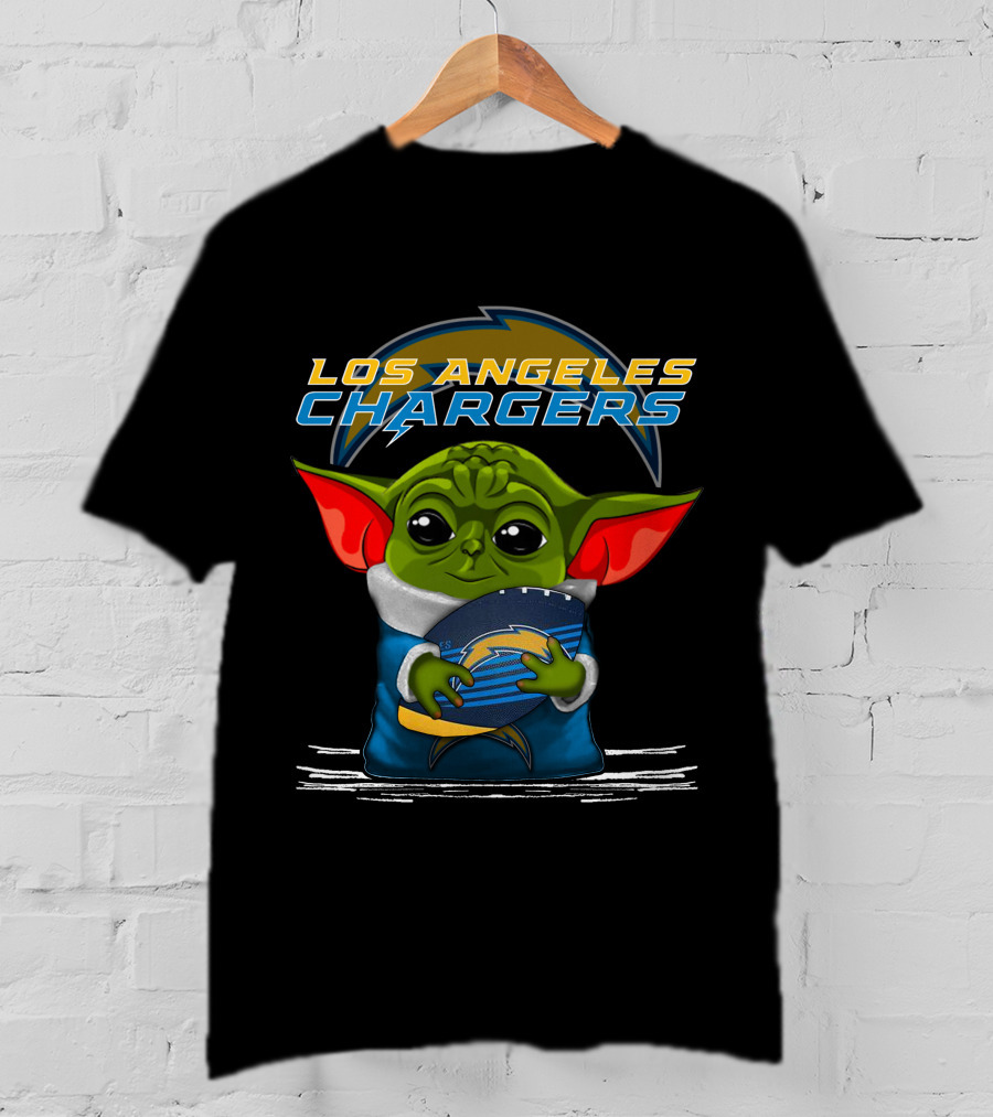 Los Angeles Chargers Yoda Football T-Shirt