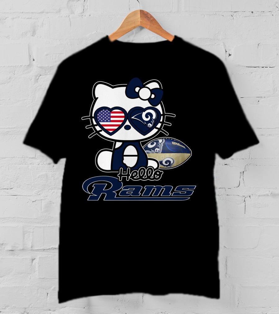 Hello Kitty Los Angeles Rams USA Football Fan T-Shirt
