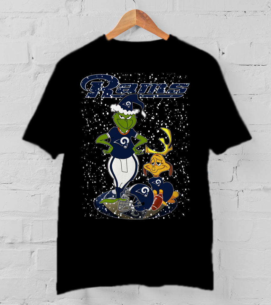 Rams Grinch Christmas Los Angeles Football Fan T-Shirt