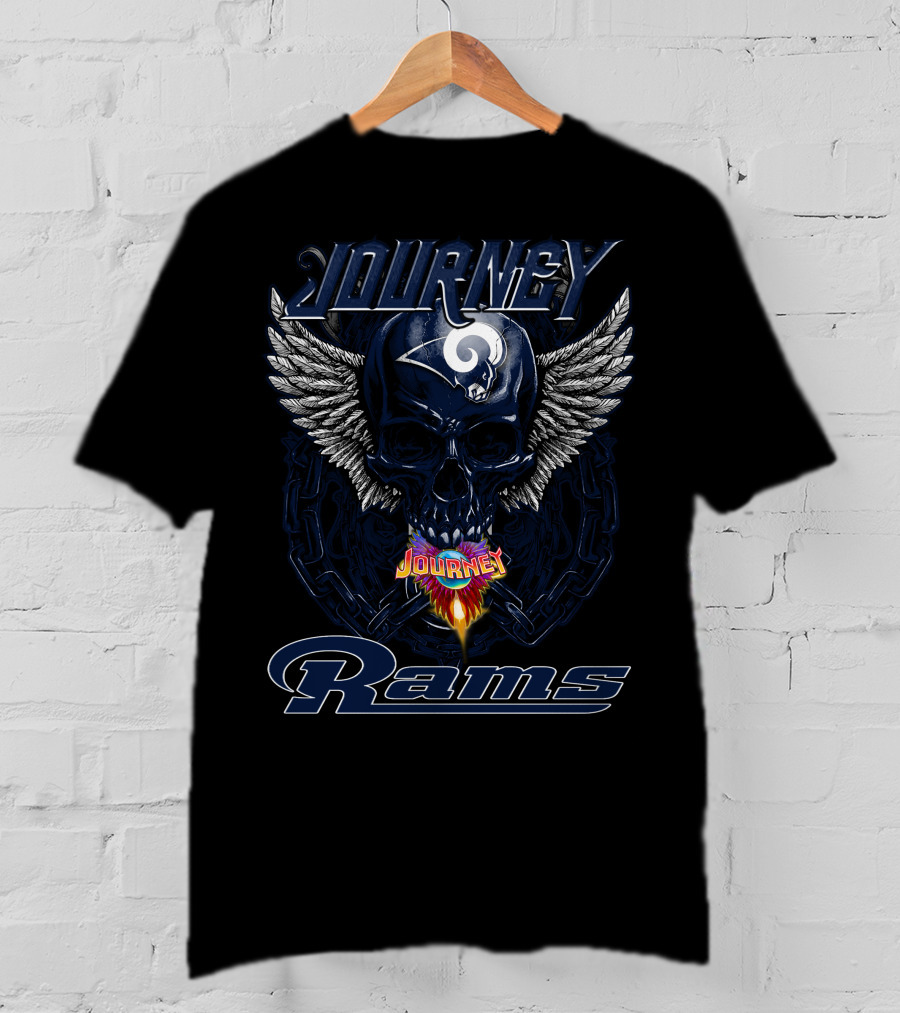 Journey Los Angeles Rams Skull Wings T-Shirt