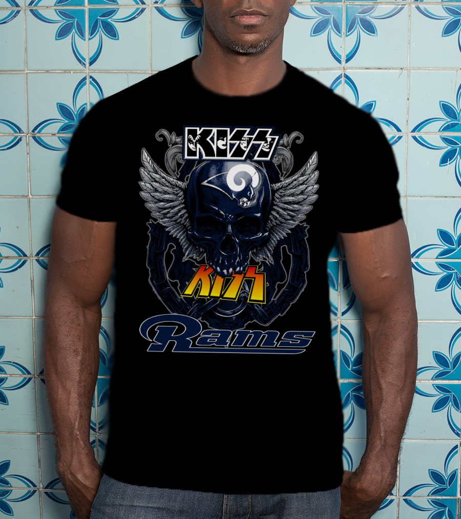 Kiss Rams Skull Wings T-Shirt