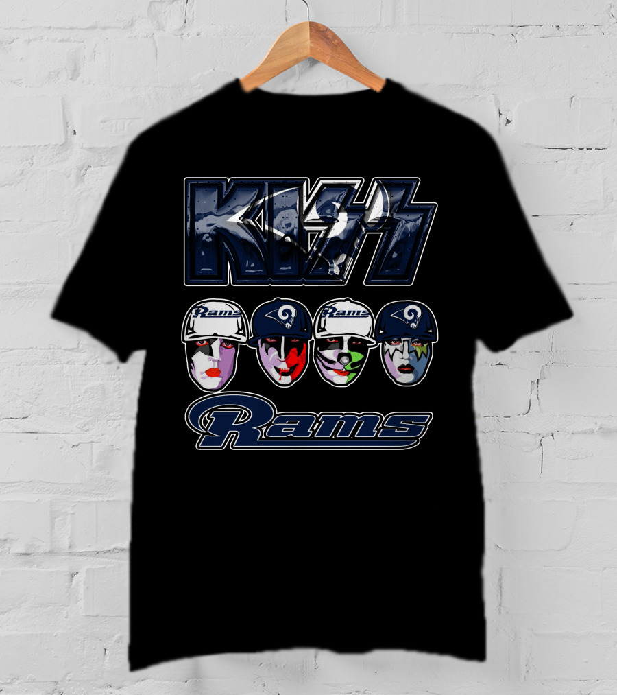 Kiss Rams Facepaint Los Angeles Rams T-Shirt