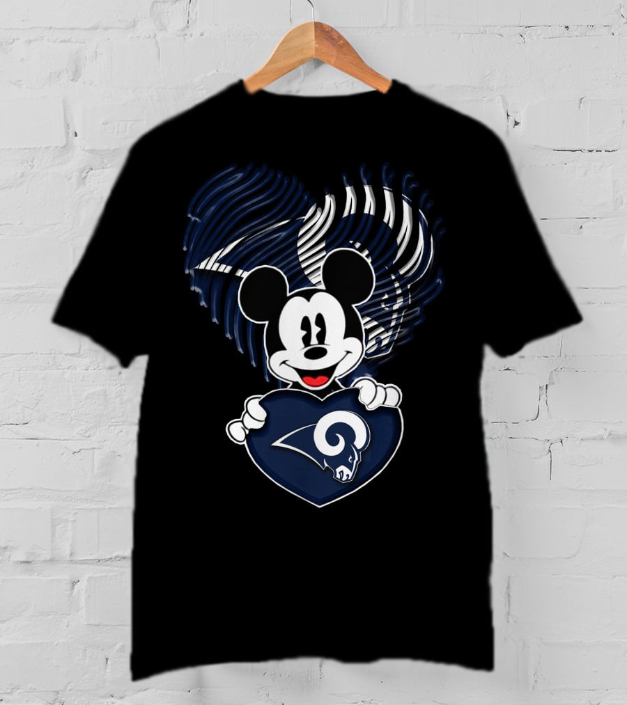 Mick Heart Los Angeles Rams T-Shirt