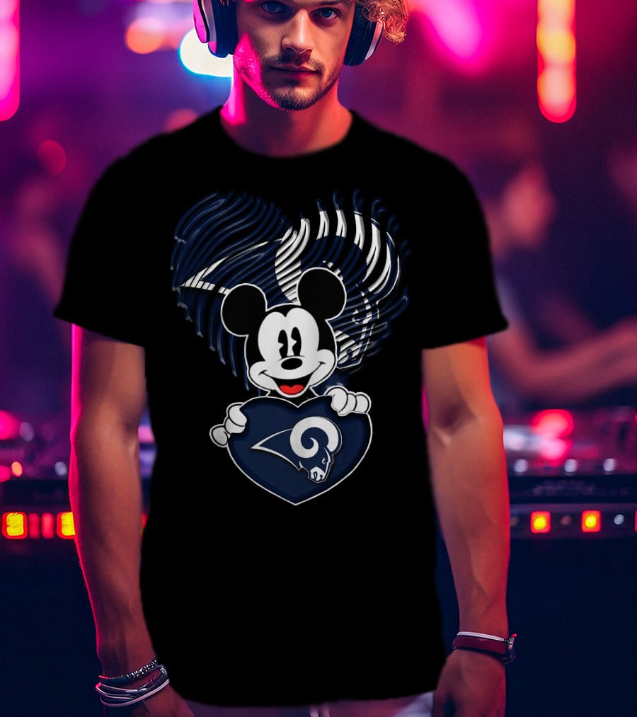 Mick Heart Los Angeles Rams T-Shirt