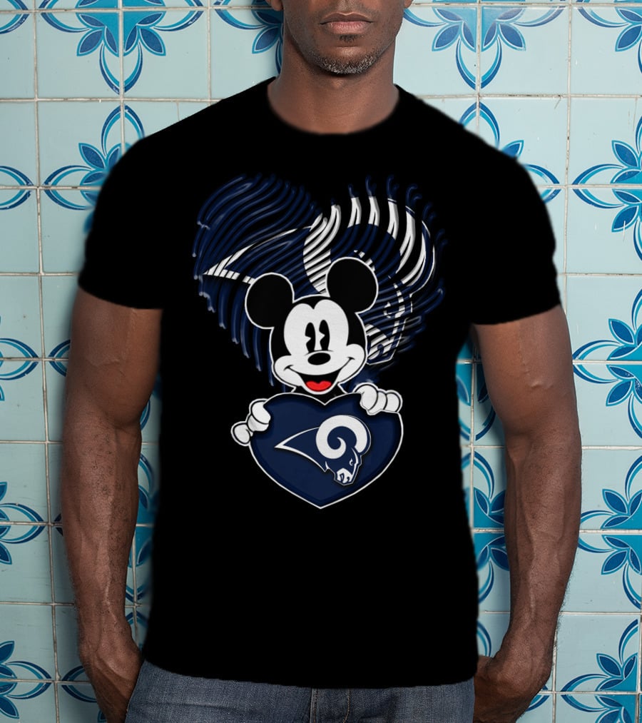Mick Heart Los Angeles Rams T-Shirt