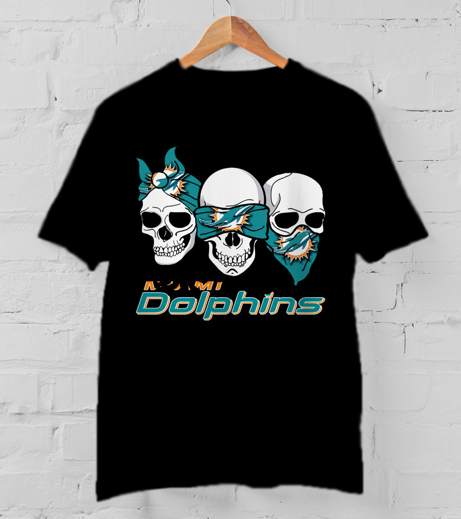 Miami Dolphins Skull Trio T-Shirt